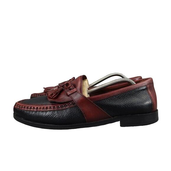 Johnston & Murphy Shoes Mens 10 Loafers Tassel Fringe Moccasin Leather Classic main image 6